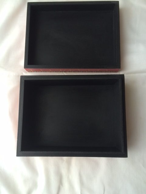 Tarot & Oracle Card Deck Box - Red Embossed Decorative with Lid - Image 3