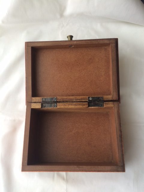 Tarot, Oracle Card Deck Box - Red Orange & Brown Embossed Decorative Box - Image 3